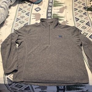 Gray American Fetcher by port authority Quarter-Zip fleece lightweight  pullover